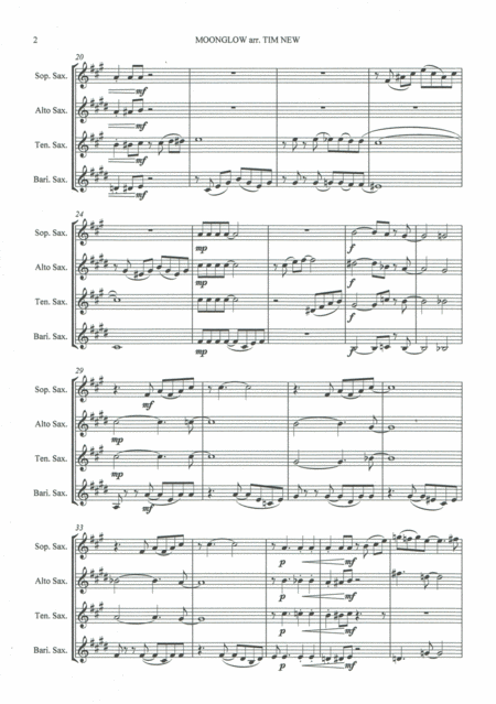 Moonglow Sax Quartet Page 2
