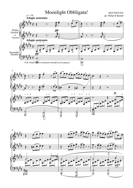 Moonlight Obbligata Piano Duet Four Hands Page 2