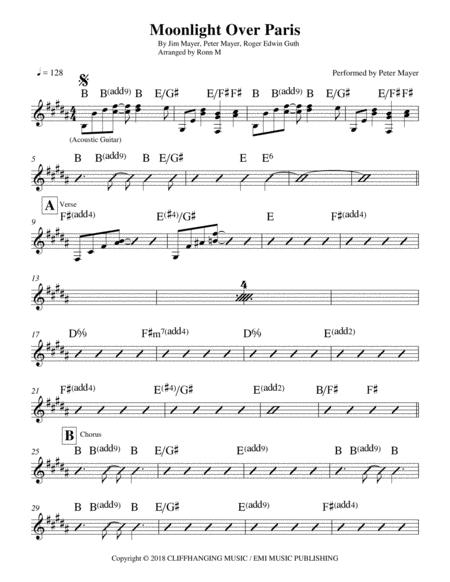 Moonlight Over Paris Lead Sheet Performed By Peter Mayer Page 2