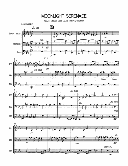 Moonlight Serenade Brass Trio Page 2