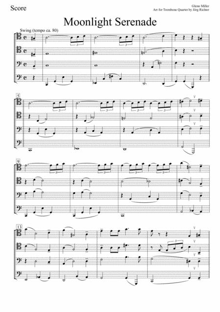 Moonlight Serenade For Trombone Quartet Page 2