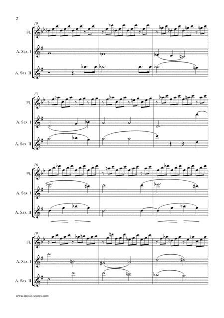 Moonlight Sonata 1st Movement Flute And 2 Alto Saxophones Page 2