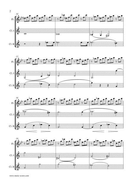 Moonlight Sonata 1st Movement Flute And 2 Clarinets Page 2