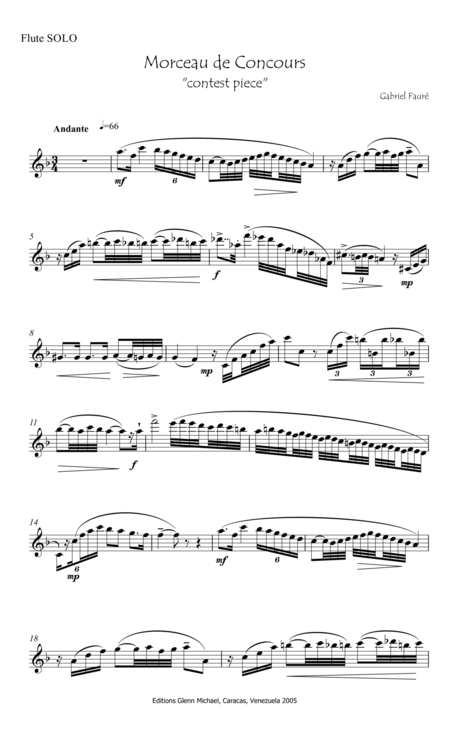 Morceau De Concurs Contest Piece For Flute Strings Page 2