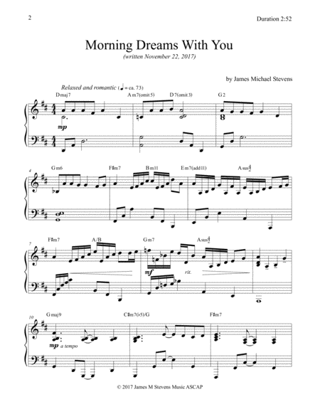 Morning Dreams With You Romantic Piano Page 2