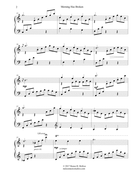 Morning Has Broken Advanced Piano Solo Page 2