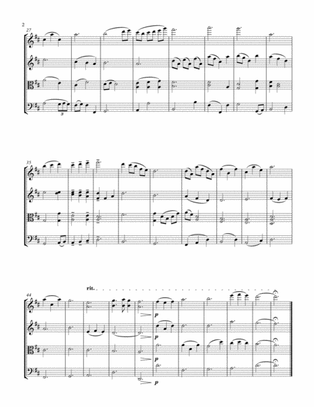 Morning Has Broken Advanced String Quartet Page 2