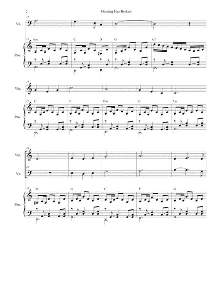 Morning Has Broken Duet For Violin And Cello Page 2