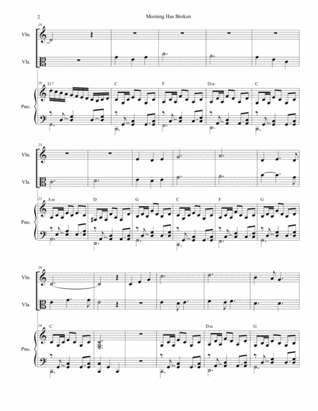 Morning Has Broken Duet For Violin And Viola Page 2