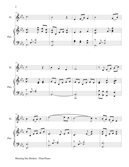 Morning Has Broken Flute Piano And Flute Part Page 2