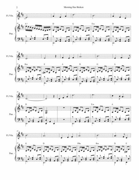 Morning Has Broken For Flute Or Violin Solo And Piano Page 2