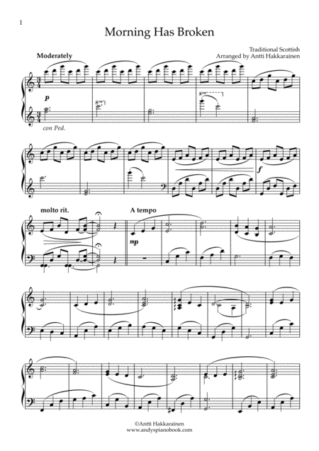 Morning Has Broken Piano Page 2