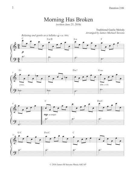 Morning Has Broken Solo Piano Page 2