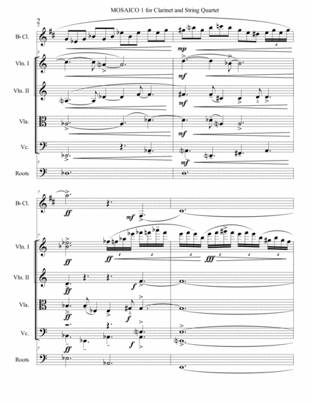 Mosaico 1 For Clarinet And String Quartet Page 2