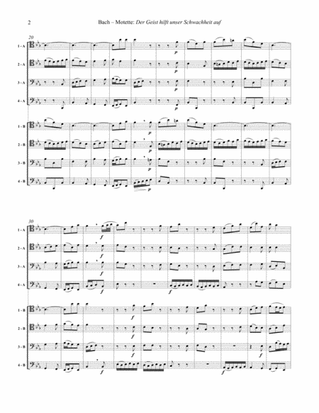 Motet Der Geist Hilft Unser Schwachheit Auf The Spirit Gives Aid To Our Weakness Bwv 266 For 8 Part Trombone Ensemble Page 2