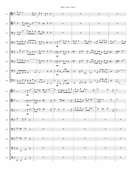 Motet For Trombone Or Low Brass Octet Page 2