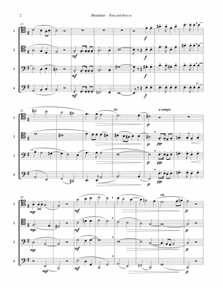 Motet Tota Pulchra Es For Trombone Quartet Page 2