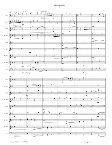 Mouton Christmas Motet For Flute Choir Page 2