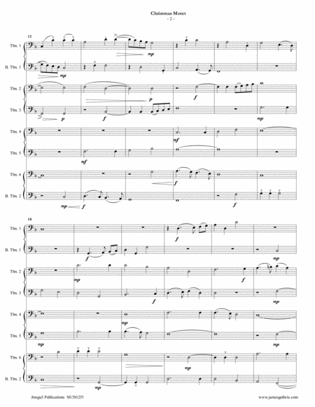Mouton Christmas Motet For Trombone Choir Page 2