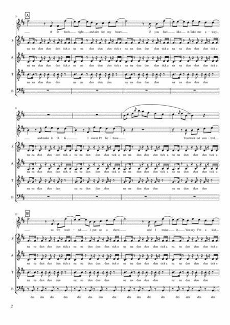 Moves Like Jagger Satb A Cappella Page 2