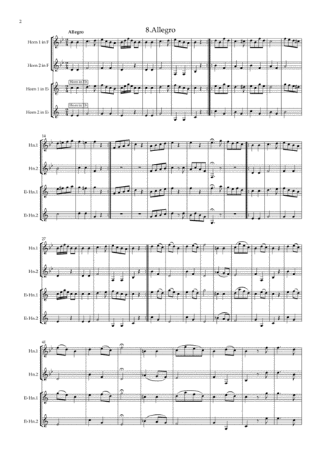 Mozart 12 Horn Duets K 487 496a Nos 7 To 12 Horn Duet Page 2
