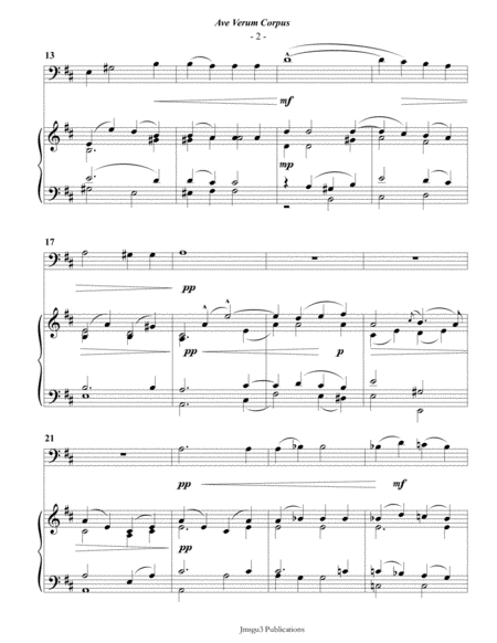 Mozart Ave Verum Corpus For Cello Piano Page 2