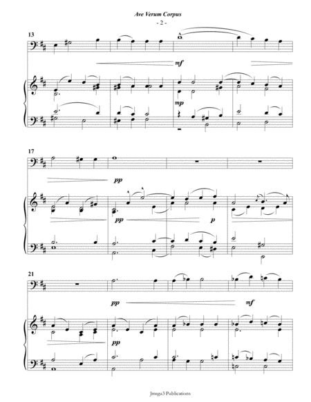Mozart Ave Verum Corpus For Trombone Piano Page 2