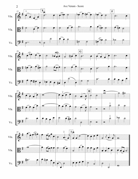 Mozart Ave Verum For String Trio Page 2