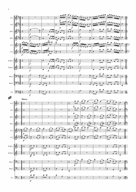 Mozart Contredance No 1 From Overture And 3 Contredances K106 Wind Dectet Page 2