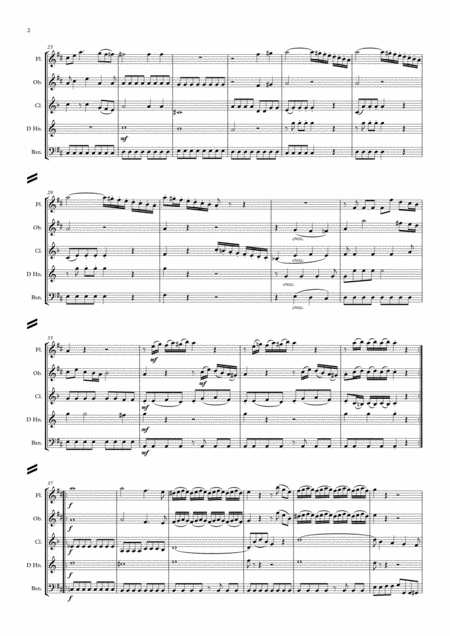 Mozart Divertimento In D Salzburg Symphony No 1 K136 Originally For String Quartet Orchestra Complete Wind Quintet Page 2