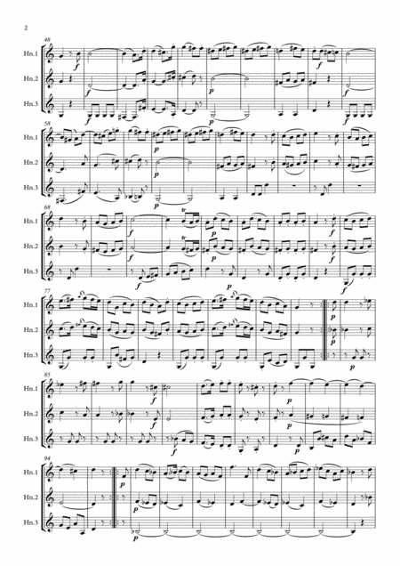 Mozart Divertimento No 3 Mvt V Rondo From Five Divertimenti For 3 Basset Horns K439b Horn Trio Page 2