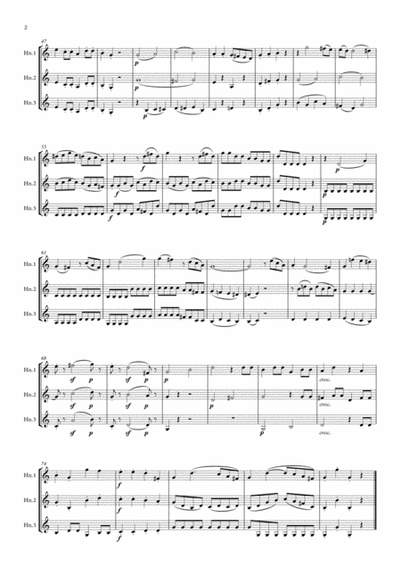 Mozart Divertimento No 4 Complete From Five Divertimenti For 3 Basset Horns Kv439b Horn Trio Page 2