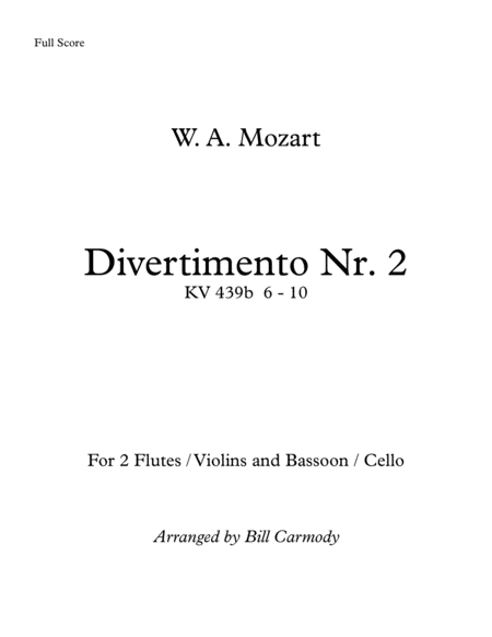 Mozart Divertimento Nr 2 Concert Pitch Page 2