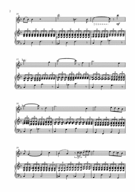 Mozart Elvira Madigan Piano Concerto No 21 Kv 467 Ii Mov Flute And Piano Score And Parts Page 2