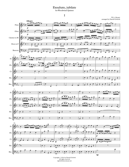 Mozart Exsultate Jubilate For Woodwind Quintet Page 2