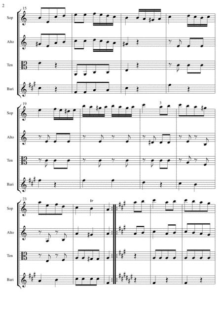 Mozart Kv 331 Turkish Rondo Rondo Alla Turca Sax Quartet Page 2