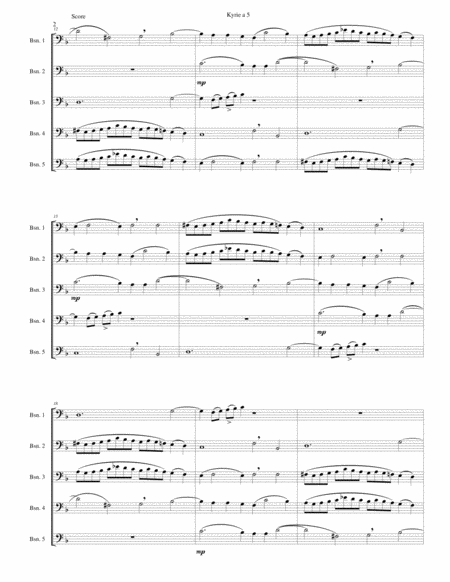 Mozart Kyrie Canon A 5 Arranged For 5 Bassoons Page 2