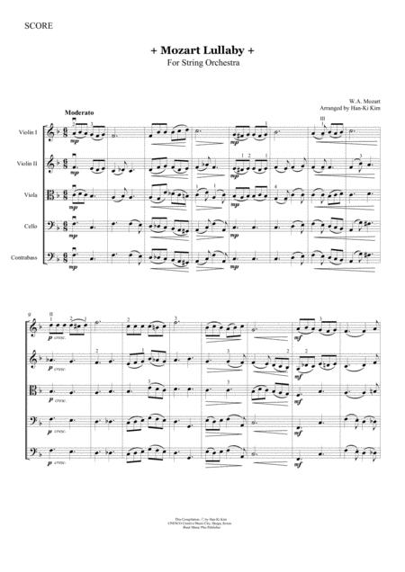 Mozart Lullaby For String Orchestra Page 2