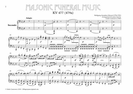 Mozart Masonic Funeral Music Maurerische Trauermusik Kv 477 For Piano Duet Page 2