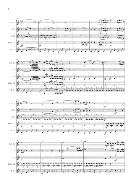 Mozart Piano Concerto No 21 In C Elvira Madigan K467 Mvt Ii Andante Clarinet Quintet Ensemble Page 2