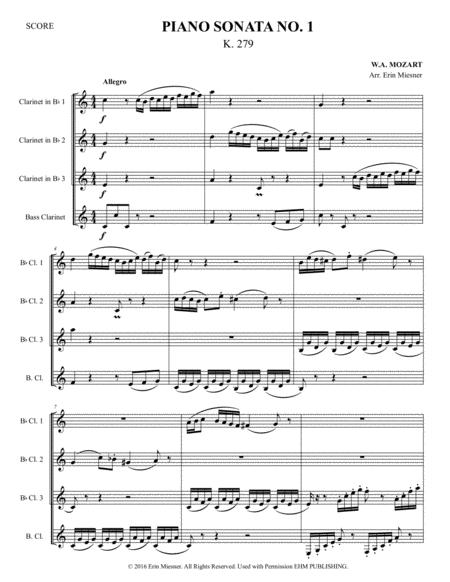 Mozart Piano Sonata No 1 K 279 For Clarinet Quartet Page 2