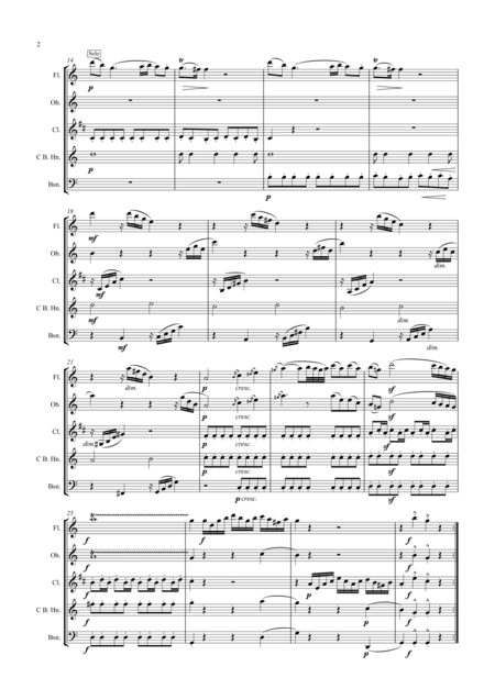 Mozart Piano Sonata No 16 In C K 545 Sonata Facile Semplice Mvt I Allegro Wind Quintet Page 2