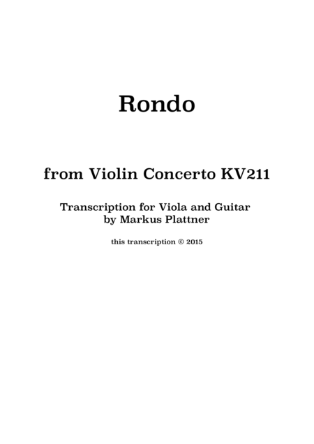 Mozart Rondo For Viola And Guitar Page 2