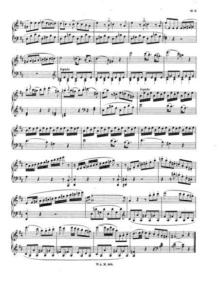 Mozart Rondo In D K485 Original Version Page 2