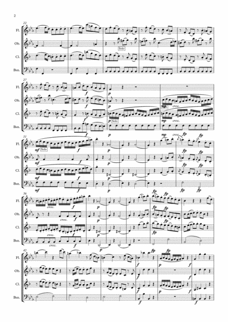 Mozart String Quartet No 7 In Eb Major K 160 Complete Wind Quartet Page 2