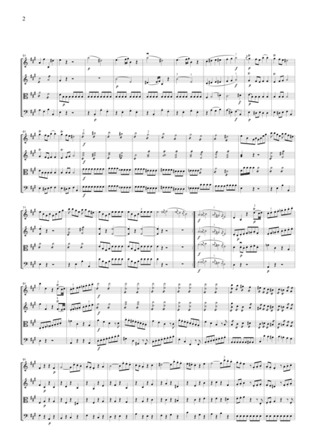 Mozart Symphony No 29 All Mvts For String Quartet Cm012 Page 2