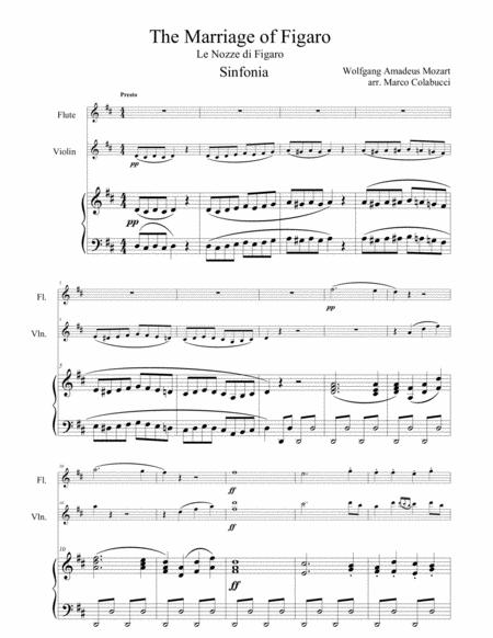 Mozart The Marriage Of Figaro Symphony For Flute Violin And Piano Page 2