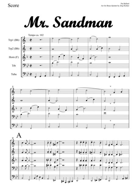 Mr Sandman For Brass Quintet Page 2