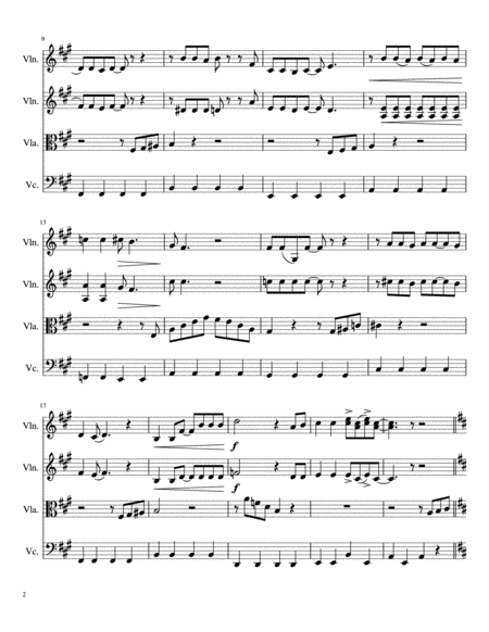 Mr Sandman For String Quartet Page 2