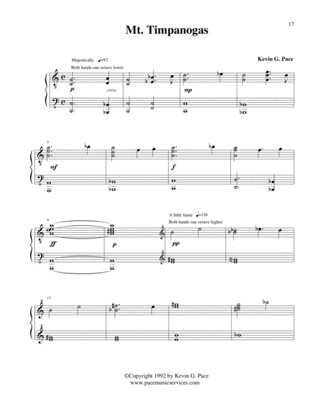 Mt Timpanogas Original Piano Solo Page 2